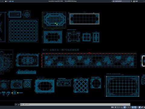  地面拼花图例模块 地面拼花 拼花 地板图案cad图库 