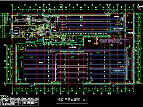  混凝土车间cad施工图 