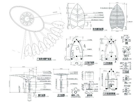  十套雕塑CAD节点大样 