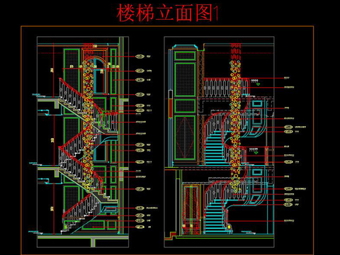  旋轉(zhuǎn)樓梯cad節(jié)點圖 