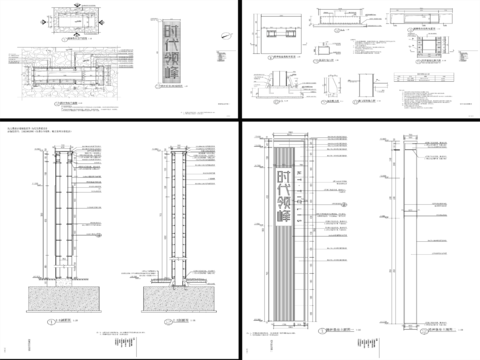  10组新中式精神堡垒cad图库 