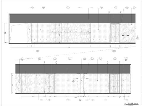  现代会所过道立面 