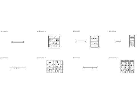  欧式书柜 简欧书柜平面图cad图库 