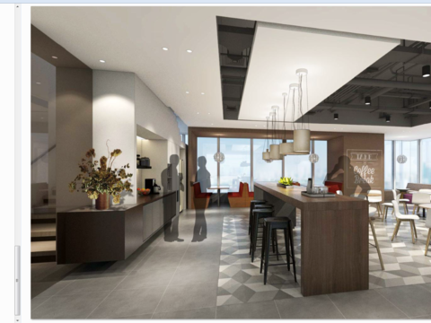  上海恒隆广场毕马威办公楼cad施工图 