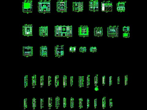  酒柜餐柜立面cad图库 