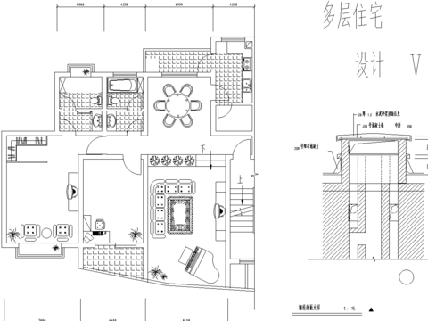  多套住宅方案设计cad施工图 