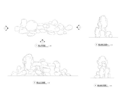  假山cad大样图 