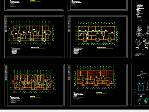  砌体住宅楼结构cad施工图 