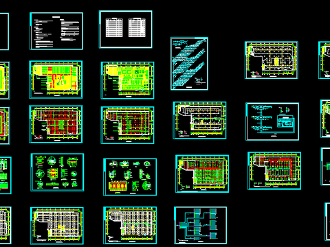  超市装饰电气消防设计CAD施工图 