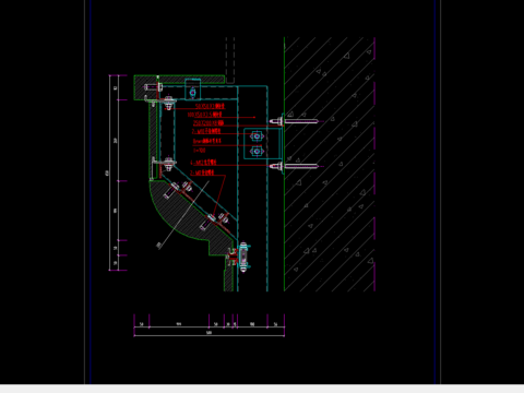  石材柱节点cad大样图 