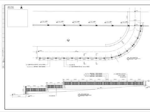  栏杆挡土墙细部CAD施工图 