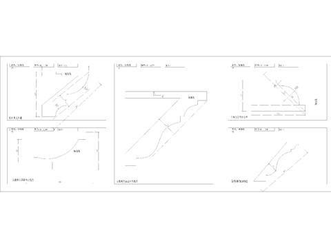  样条线石膏线门口线各种线条剖面立面大样CAD图库 