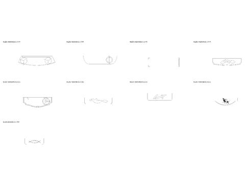  欧式边柜平面cad图库 