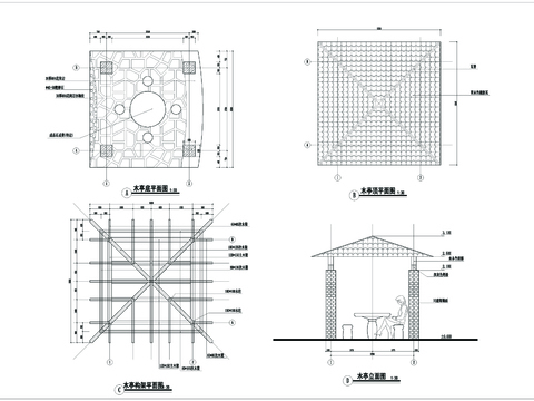  方木亭详图节点大样 