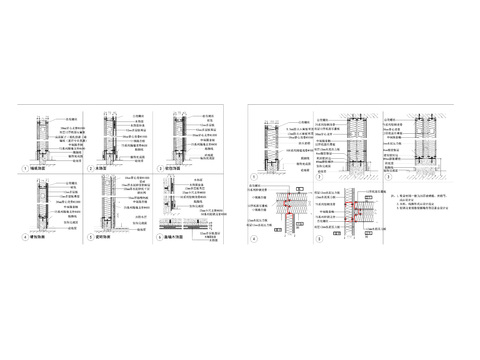  轻钢龙骨隔墙cad大样图 