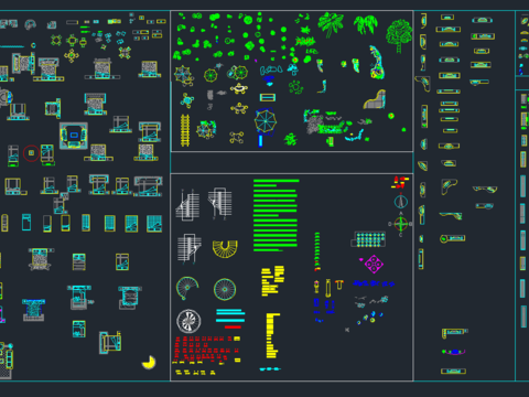  室内施工图必用平面cad图库 