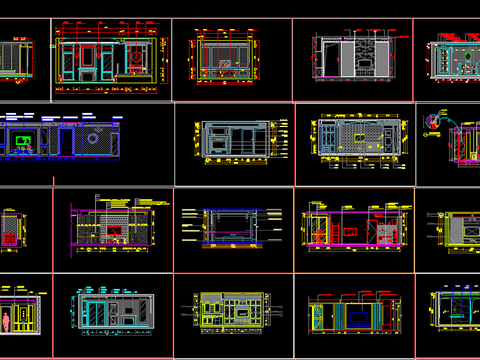 电视背景立面图 