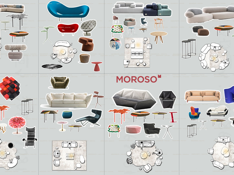 意大利现代简约 Moroso图册+CAD图库 
