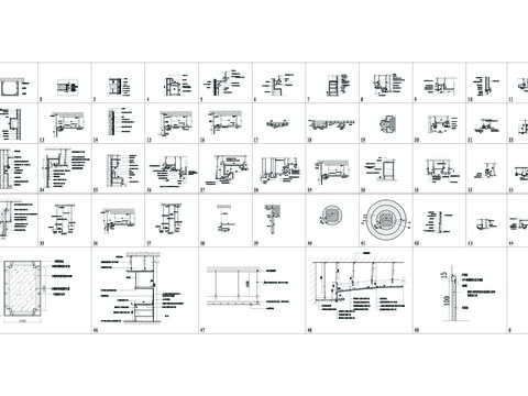  室内常用装修cad大样图 