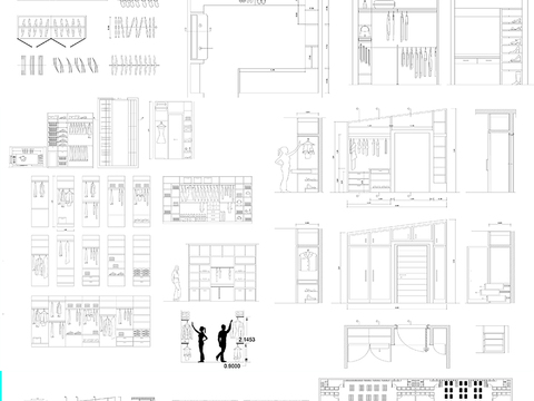  服装店道具cad图库 