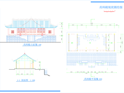  仿古建筑CAD施工图 