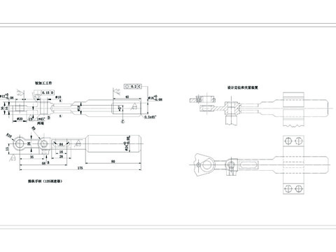  操纵手柄夹具节点大样 