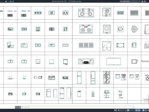  CAD厨房间家具cad图库 