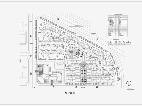  小區(qū)規(guī)劃景觀CAD施工圖 