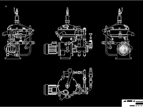  离心分离机 CAD节点大样 