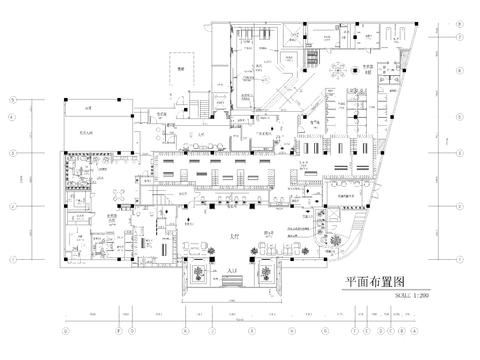  1600㎡汤泉水疗 洗浴中心CAD施工图 