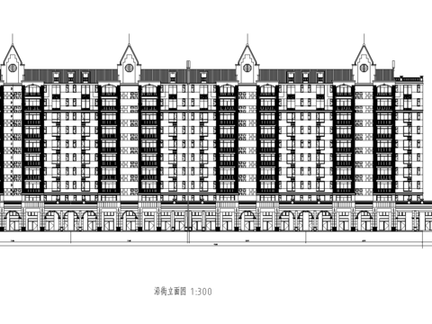  建筑cad立面圖 