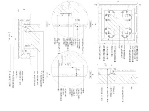  方形干挂石材装饰柱节点大样图 