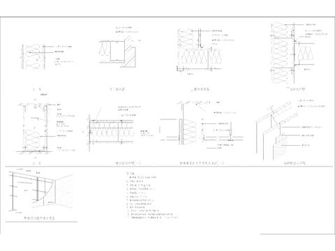  轻钢隔墙及隔墙大样 