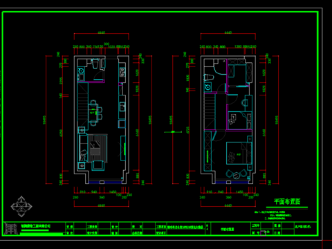  滨江欧式客厅卧室CAD施工图 