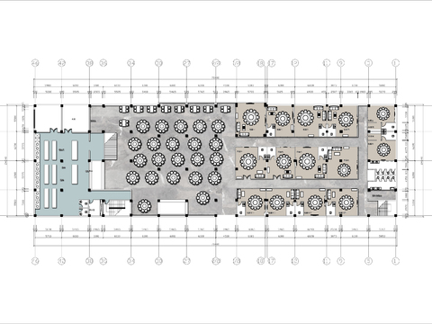  1500㎡酒店宴会厅cad平面图 