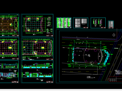  龙归商贸城cad施工图 
