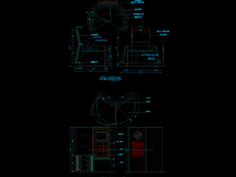  移动通信体验台CAD节点大样 