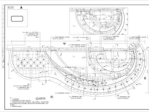  特色镜面水景CAD施工图 
