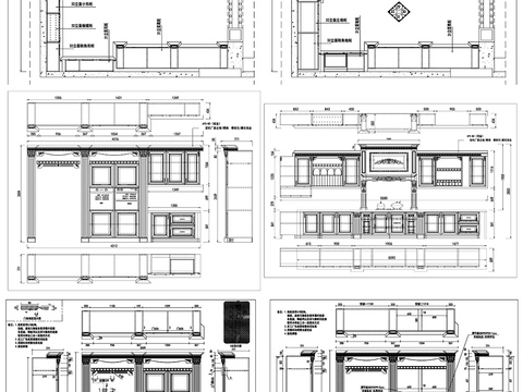  橱柜设计素材cad图库 