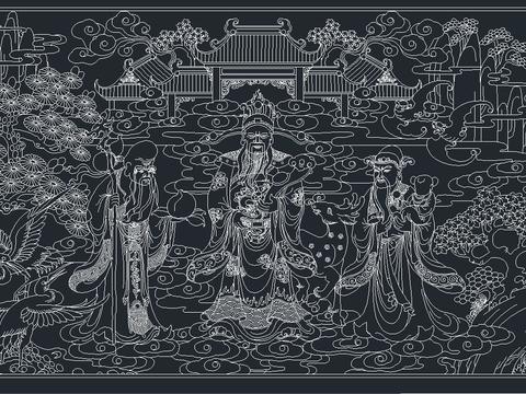  中式雕刻cad图库 