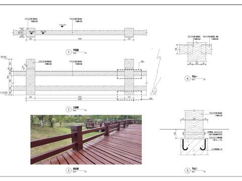  栈道护栏节点大样图 
