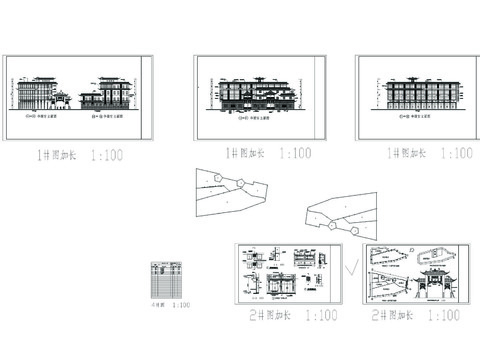 仿古建筑CAD施工图 