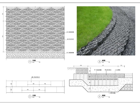  青瓦台阶cad大样图 