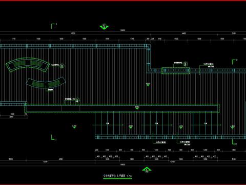  空中木栈道cad大样图 