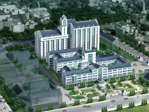  人民医院cad施工图 