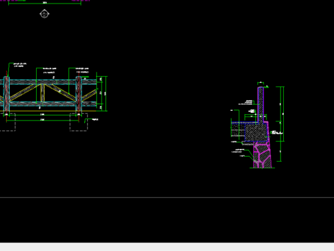  道路栏杆节点CAD图 