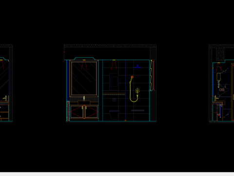  半嵌式台盆节点大样 