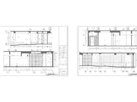  通道过厅立面cad施工图 