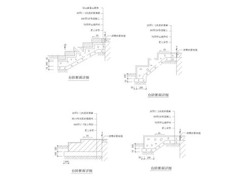  台阶坡道详图节点大样 