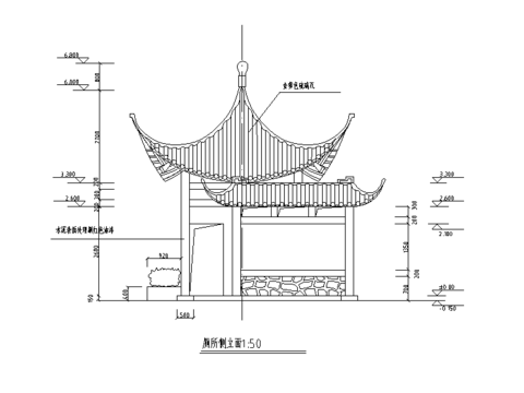  廁所cad施工圖 